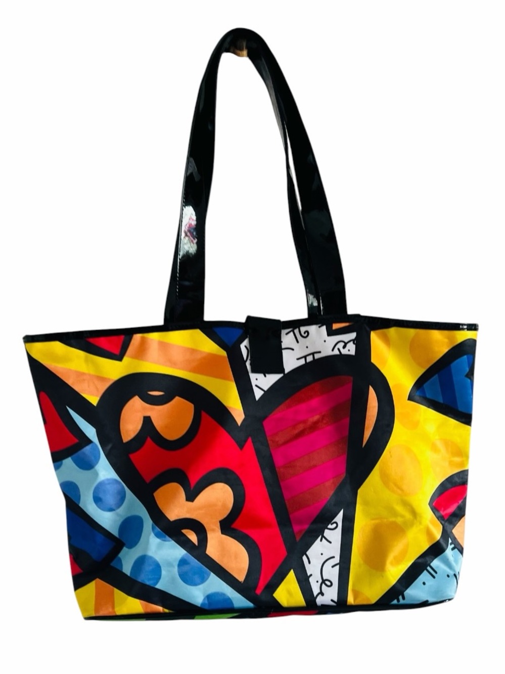 Romero Britto Hearts Large Tote Bag